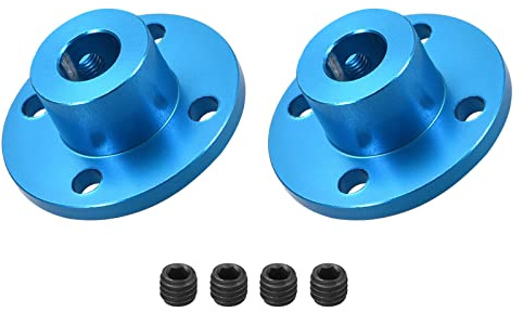 DMiotech 2 Packung 8mm Innen Durchmesser H13xD16 Flansch Kupplung Stecker Starre Führung Welle Unterstützung Kupplung Welle Kupplung mit Schrauben für Basteln RC Modell Motoren Blau