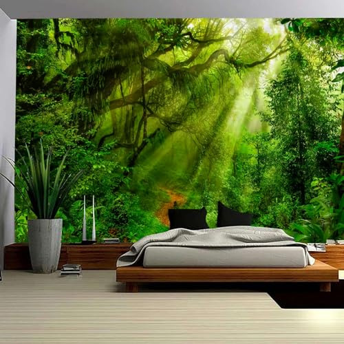 Skcess Wandteppich Wald Tapestry Grün Wandbehang 260X240Cm