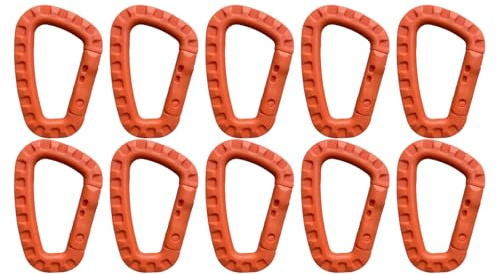 Kunststoff Karabiner Karabiner Kunststoff Karabiner Groß Materialkarabiner Karabinerhaken Kunststoff Plastik Schwarz Carabiner (10 Stück,orange Farbe)