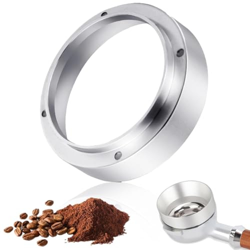 WeddHuis 1 Pcs Kaffee Dosierring 51mm Universal Espresso Trichter Kaffee Dosierring Aluminium Genauen Befüllen des Kaffeepulvers für Fülltrichter Brühschüssel Kaffeemaschine