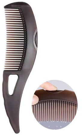 Pettine antiforfora con denti cavi autopulenti e manico massaggiante, pettine disintossicante per cuoio capelluto per scaglie, rimozione dell'olio, pettini per capelli del cuoio capelluto per donne