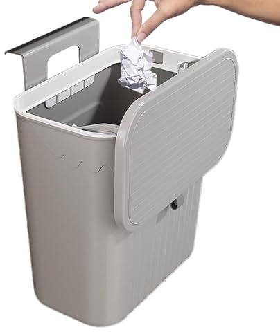 Poubelle À Compost De Cuisine 27x13x29cm - Portable Avec Couvercle Coulissant Pour Comptoir Ou Sous L'évier - Petite Poubelle À Suspendre Pour Salle De Bain/Chambre