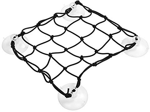 Glomora Cargo Net with Suction Cups,Nylon Rope Mesh Surfboard Plastic Suction Cup Storage Net Paddleboard Deck Bag for Kayaks, Canoes And Small Boats