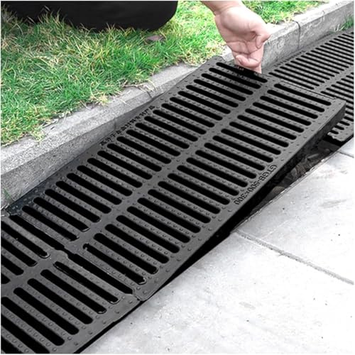 Copertura rettangolare per fognature e grondaie, per garage, grondaie, grondaie, giardino, grondaia, grondaia, grondaia (50 x 30 x 2 cm)