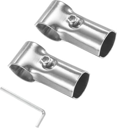 M METERXITY 2-Pack Structural Pipe Connector, T Clamps Stainless Steel Pipe Connector for OD 1 or 25MM Pipe, Conduit Connectors
