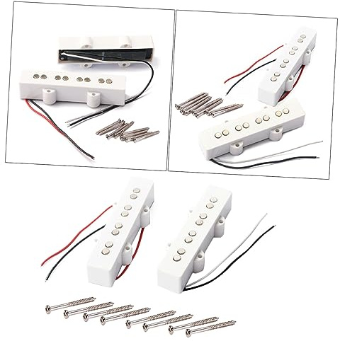 ibasenice String Bass Pickup Set Bridge Und Neck Pickup Für Jazz Jb Bass Gitarre Weiße Open Style Teile Und Zubehör Für Austausch