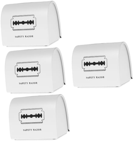 BESTYASH Caja De 4 Piezas Caja para Guardar Hojas De Afeitar Soporte para Eliminación De Cuchillas De Afeitar Banco De Hojas De Afeitar Hojalata