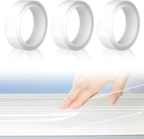 3 Rolls Window Sealing Tape 30mm x 10m Clear Waterproof Window Sealing Film Transparent Adhesive Tapes for Window Door Keep Out Cold Air Rain No Residue Sealant for Winter