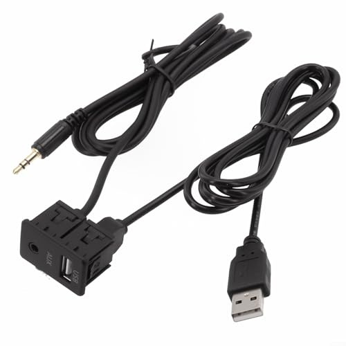 Adaptador USB AUX de coche para Toyota, enchufe de montaje empotrado macho para Avensis RAV4 Panel de salpicadero Cable de extensión