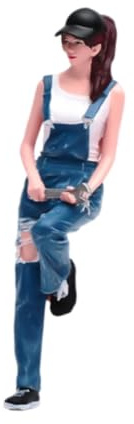 TTETTZ 1:24 Mädchenmechanikerin Modellfigur für Bahnhofsanlage