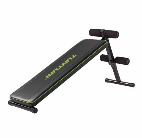 Tunturi AB20 Bauchtrainer, negativ Winkel, Bauchbrett mit Beinrollen, zusammenklappbar