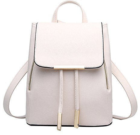 Ragazze Borse Donna e Zaino Scuola Zaino Casual Zaino Donna Zaino in Pelle PU Bianca