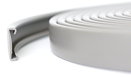 15m PVC Handlauf Treppenhandlauf Kunststoffhandlauf 40x8 mm silber