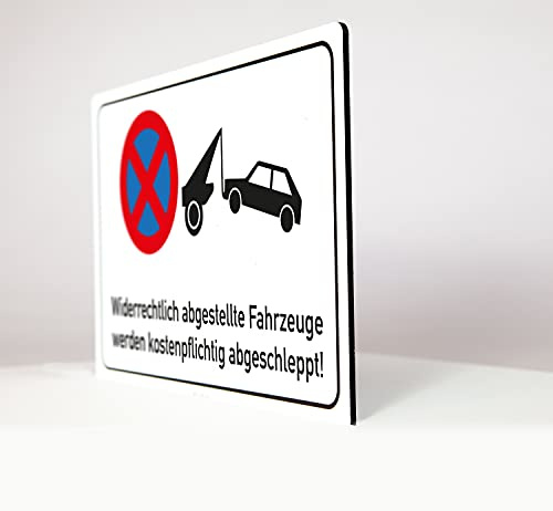 AllesKlaro® - Hinweisschild - Parken Verboten - stabile 4 mm Alu Verbundplatte (30 x 20 cm)