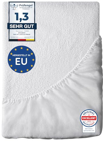 Matratzenschoner 80x160 Wasserdicht Dreamzie - Oeko-TEX - Atmungsaktive Anti-Allergie und Anti Milben - wasserdichte Matratzenauflage