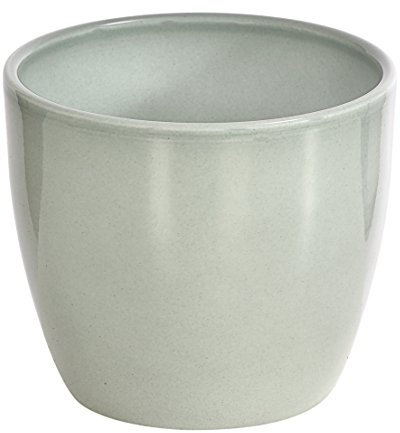 Dehner Übertopf Lina, Ø 25 cm, Höhe 23 cm, Keramik, hellgrün