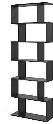 Vicco Raumteiler Levio, Schwarz, 70 x 192.2 cm | zur flexiblen Raumaufteilung in Z-Form beidseitig stellbar