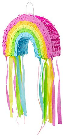 Pinata Regenbogen bunt 30x20x10 cm Piñata zum Befüllen Geburtstagsdeko Kinderparty Partyspiel