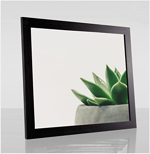 Bilderrahmen Diamond 50x75 cm Schwarz gemasert ideal für Diamond Painting mit 1 mm antireflex Kunstglas