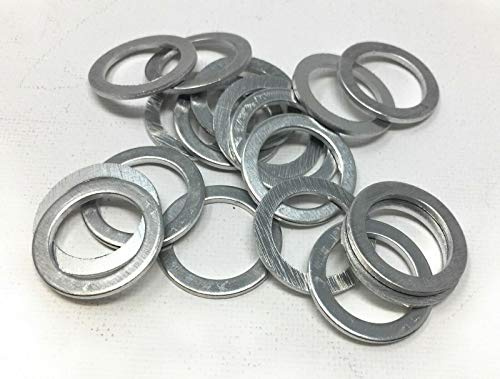5 x ALU-Dichtring Sortiment Aluminium Dichtungsring Satz O-Ring nach Auswahl DIN Dichtung Gummi (14x20x1,5 mm)