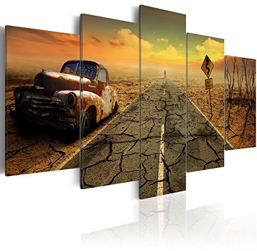 B&D XXL - Akustikbild 225x112 cm Bilder mit Akustikschaumstoff Hochleistungsschallabsorber Schallschutz Leinwandbild XXL 5 tlg Wandbild 020112-22