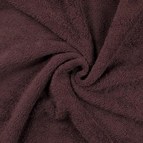 Soft Bamboo Terry Towelling Fabric Material - Mauve, 1Mtr - 150cm x 100cm
