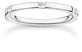 THOMAS SABO Ring mit weißen Steinen silber 925 Sterlingsilber