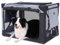 Ownpets Faltbare Hundebox, Hundetransportbox mit wasserdichtem, weichem Stoff, aufsteckbare Aufbewahrungstasche (L)
