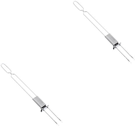 Happyyami 2piezas Tenedor BBQ De Acero Inoxidable para y Verduras Utensilio De Barbacoa Reutilizable y Práctico para Asar Pollos y Corderos Herramienta De Cocina De Alimenticio Accesorio De