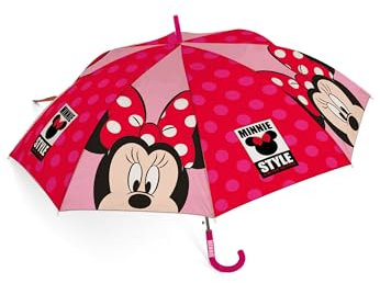 Chanos Minnie Mouse Mädchen Kinder Regenschirm Stock-Schirm
