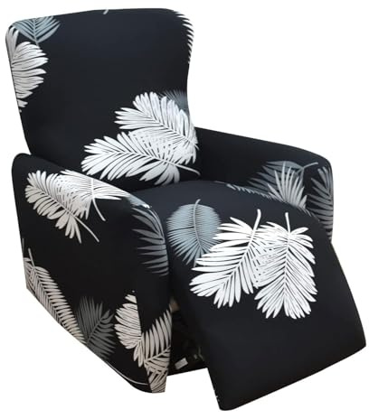 WWQQKJ Housse de Fauteuil inclinable Universelle Relax 4 pièces, Housse de Fauteuil inclinable 1 Place avec Poches, Housse de Fauteuil Relax Extensible Amovible et Lavable(Y)