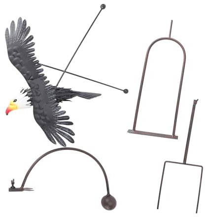 Adorno de Jardín de águila Calva, Balancín de Pájaro Equilibrado, Escultura de Viento Hecha a Mano para Decoración de Jardín Al Aire Libre