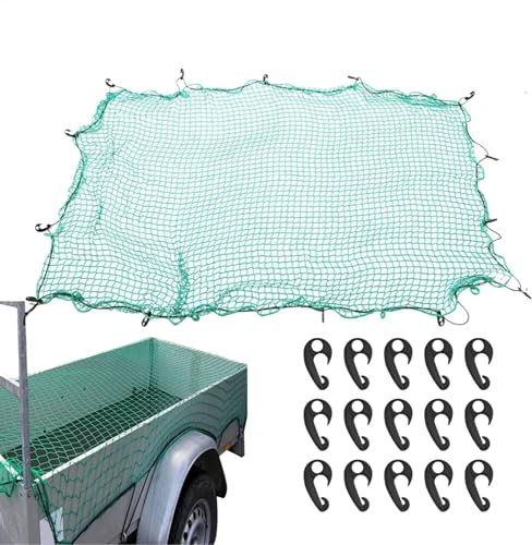 Sicherheitsnetz für Abholung - LKW -Bett Ladung | Frachtnetz für Pickup -LKW -Bett | Hochleistungs -LKW -Sicherheitsnetz für Abholung | LKW -Bettnetz zum Reisen, Campen, Strandreisen, Angeln