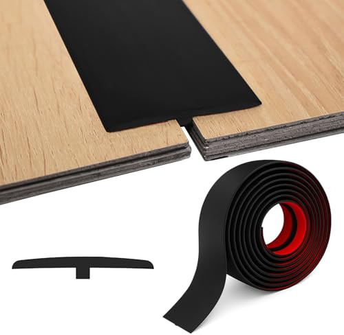 BOUFEIDA Übergangsprofil Selbstklebend, 3Mx5CM T Profil Übergangsschiene | PVC Türschwellen Leiste, Türübergangsleisten, Übergangsleiste boden vinyl für Verbindungsböden Lücken