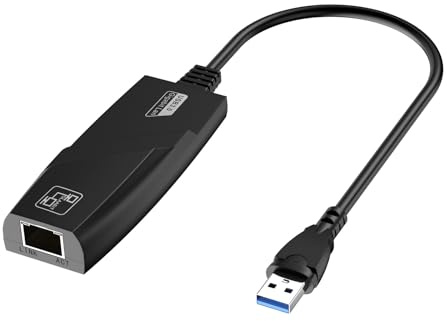 Adaptador USB a Ethernet, USB 3.0 a red LAN Gigabit Ethernet sin controlador, adaptador de Internet RJ45 de 100/1000 Mbps compatible con laptop, MacBook, Surface, PC con Windows, XP, Mac/Linux