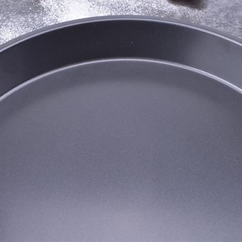 Teglia rotonda per pizza in acciaio al carbonio antiaderente per uso in forno, utensile da cucina multiuso da 27,9 cm