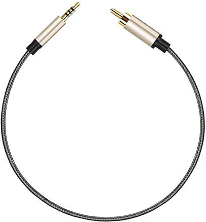 MotiveTech Koaxial Audiokabel Als SPDIF Audiokabel 35mm auf RCA Adapterkabel Und Stereo Hilfskabel Nylon Ummantelt für Hohe Klangtreue für DVD Spieler Decoder