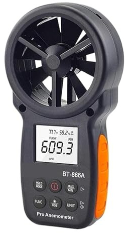 Digital Anemometer BT-866A CFM Meter Air Flow Meter Measure Wind Temperature/Speed Wind chill CFM with USB