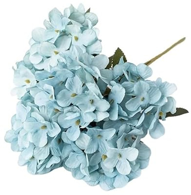 MBACODAI 1 Unidad de Flores de Hortensia Artificiales, decoración for Interiores y Exteriores, Ideal for diversas festividades en Primavera, Verano y otoño.(Azul)