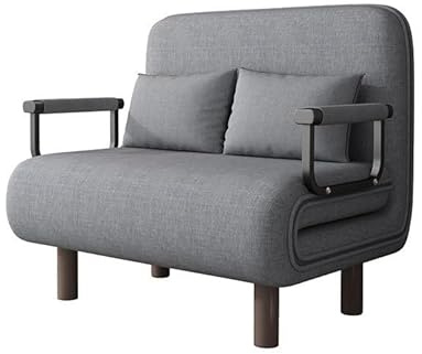 Modern Blå 4-i-1 Kontinersoffa Med 6-Ställs Justerbart Ryggstöd, Trippelvikbar Memory Foam-Soffa & Chaise Longue, Avtagbar & Tvättbar Överdrag För Hemmakontor & Vardagsrum(Light gray,100x190)
