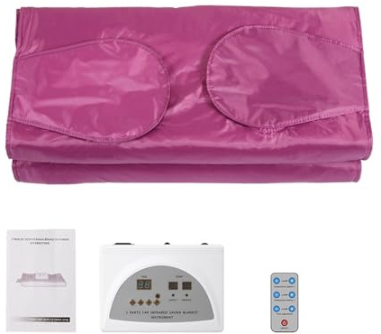 Couverture de Sauna infrarouge améliorée, couverture chauffante amincissante for brûler les graisses, for perdre du poids, détox, Spa à domicile, Unité de bien-être