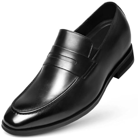 CHAMARIPA Men's Invisible Height Increasing Loafers - 2.76 Taller | Casual Business Elevator Shoes for men, Premium Calfskin Slip-On Style, Suitable For Office Work & Social Events