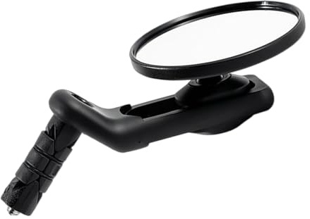 Rotatable Bike Mirror - Rear View Lens for Safety | ABS Synthetic with 360 Degree Adjustment, Wide Angle Bar End Mirror with Clear Vision, Cycling Motorcycle Scooter Riding Accessory for Skateboard