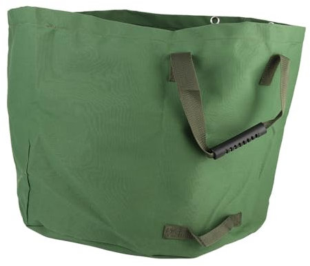 45x55cm Borsa di rifiuti da giardino riutilizzabile Borsa di rifiuti in tela impermeabile portatile Tote di stoccaggio multifunzionale per la raccolta di frutta e verdura, stoccaggio foglie cadute