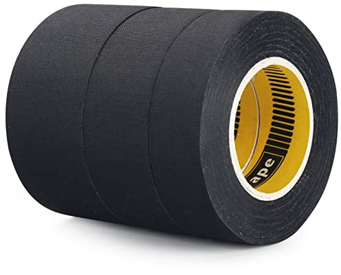 LLPT Wiring Harness Cloth Tape 3 Packs Varied Roll Width (19/25/32MM) X 15M High Temperature Wear and Flame Resistant Fiber Cloth Wire Loom Wrapping Tape with Sticky Silicone Adhesive(HC213)
