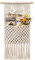 HUOGEE Arazzo da parete macramè, 27 cm (larghezza) x 82 cm (lunghezza), stile bohémien, decorazione da parete, portariviste, realizzato a mano, organizer in cotone per arazzo.