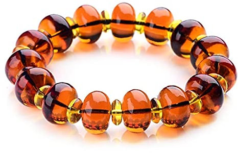 CAZARU Armbänder für Frauen 13mm 16mm Natürlicher Blauer Bernstein Perlen Armband Violett Wachs Abacus Perlen Frauen Männer Kristall Mode Reiki Stein 16mm