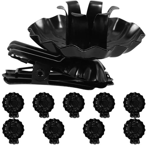 ABOOFAN 10 Stück Kerzenhalter Zum Anklipsen Kerzenhalter Aus Eisen Weihnachtsbaum-Kerzenhalter Metall-Kerzenklammern Teelichthalter Weihnachtsparty-Zubehör Hochzeitsmittelstücke Ornamente