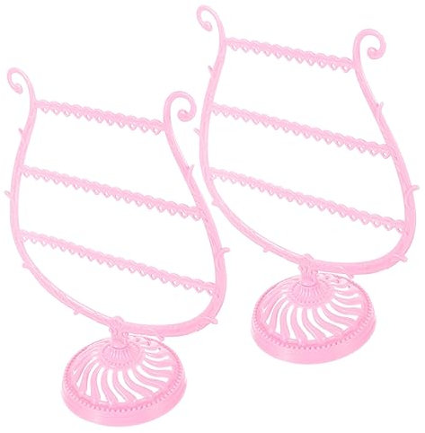 SOIMISS 2pcs Creative Wine Cup Earring Display Stand Pink Jewelry Organizer for Earrings Necklaces and Bracelets for Girls Jewelry Storage