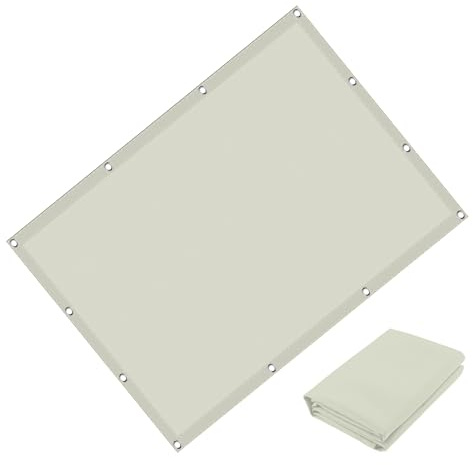 Sonnenschutz Rechteckig 160 x 200 cm Sonnenschutz Wetterschutz Wetterbeständig Sonnensegel Rechteckig Schattennetz mit Ösen mit Kostenlosem Seil für Garten Terrasse, cremefarben